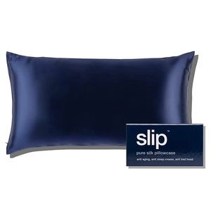 Slip Silk King Pillowcase, Navy (20" x 36") - 100% Pure